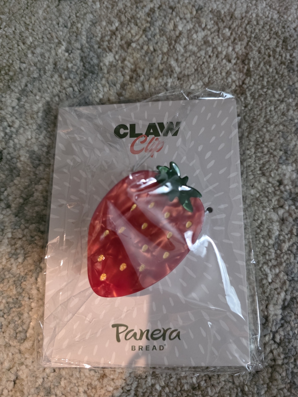 Panera Strawberry Claw Hair Clip
